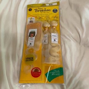 Femi Collection Brazilian bundles unprocessed nat hair remy 14”closure14”16”18”